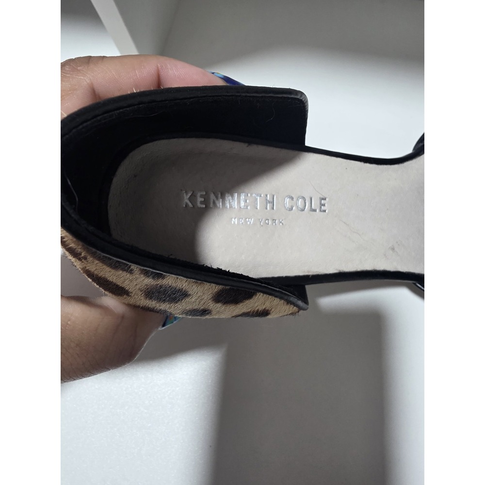 Kenneth Cole New York Leopard Calf Hair D'Orsay Flats Tassel Bow Women's Size 9M - Picture 4 of 11